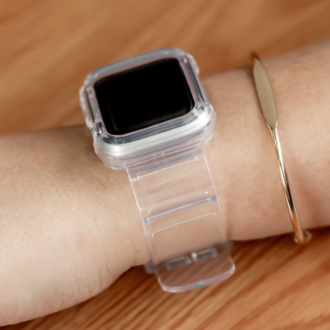 Glacier Transparent Silicone Stylish Band + Case