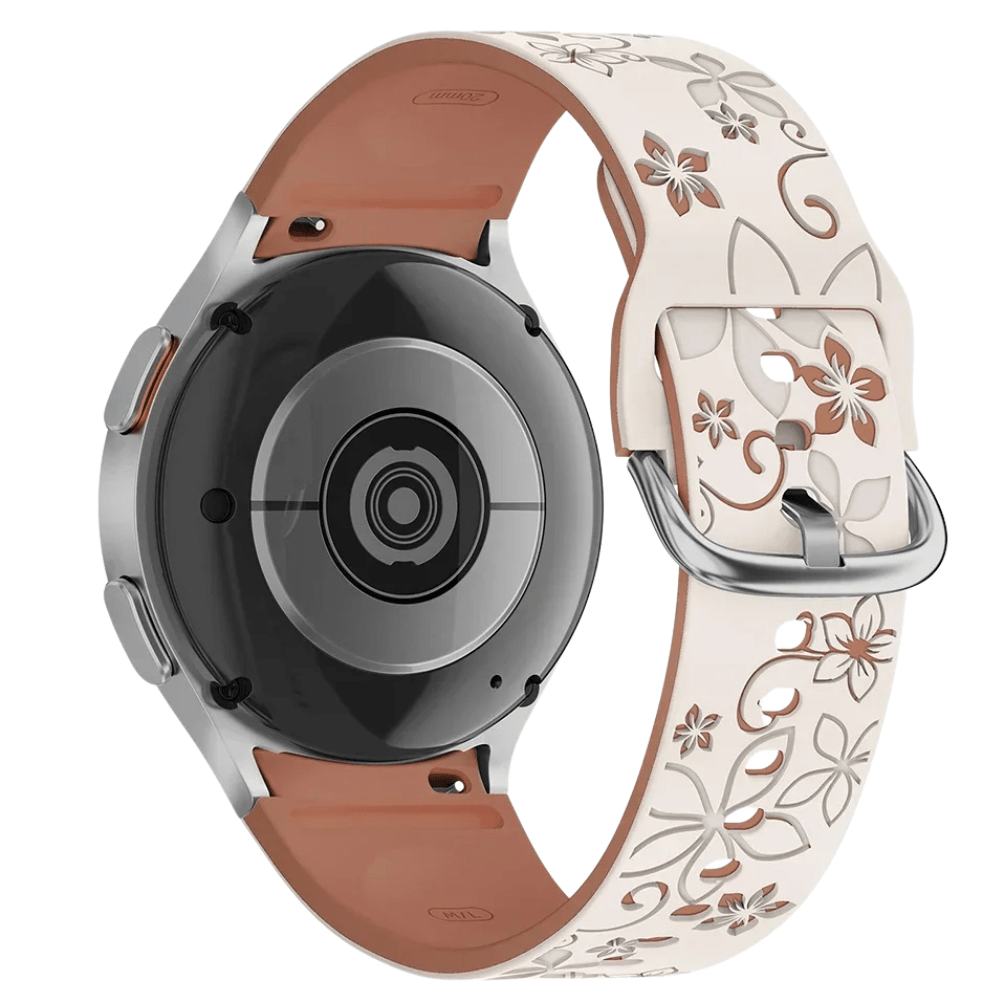 Bene Engraved Floral Silicone Galaxy Band - Astra Straps