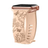 Levo Floral Engraved Silicone Band