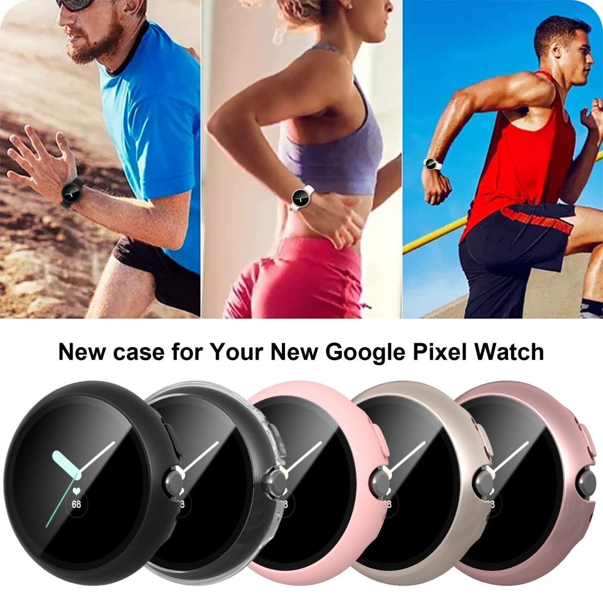 Poli Tempered Screen Protector for Google Pixel Watch with Case - Astra Straps